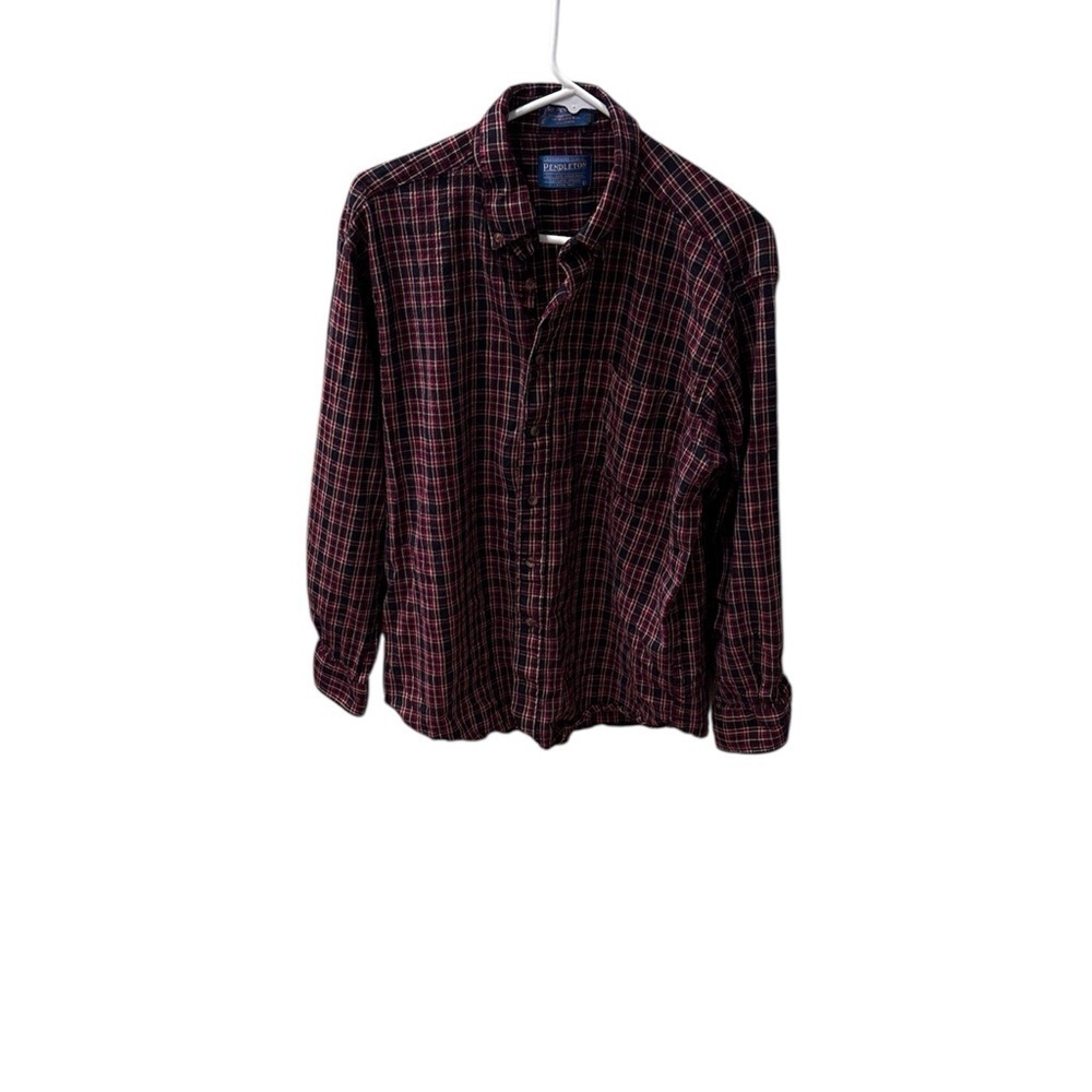 Pendleton Mens wool Red and Black Casual Button Down Shirt
